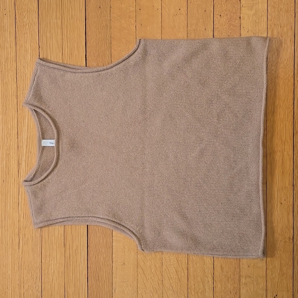 Babaton, The Group, 100% Cashmere Sleeveless Knit Top, Tan, EUC, Women's XS